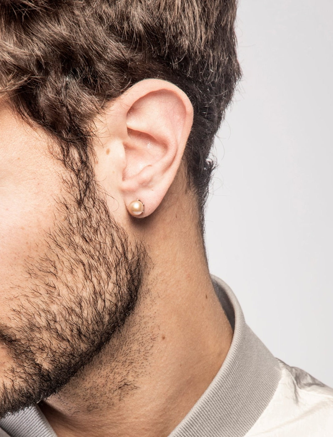 Calyx Mono Rose Pearl Earring