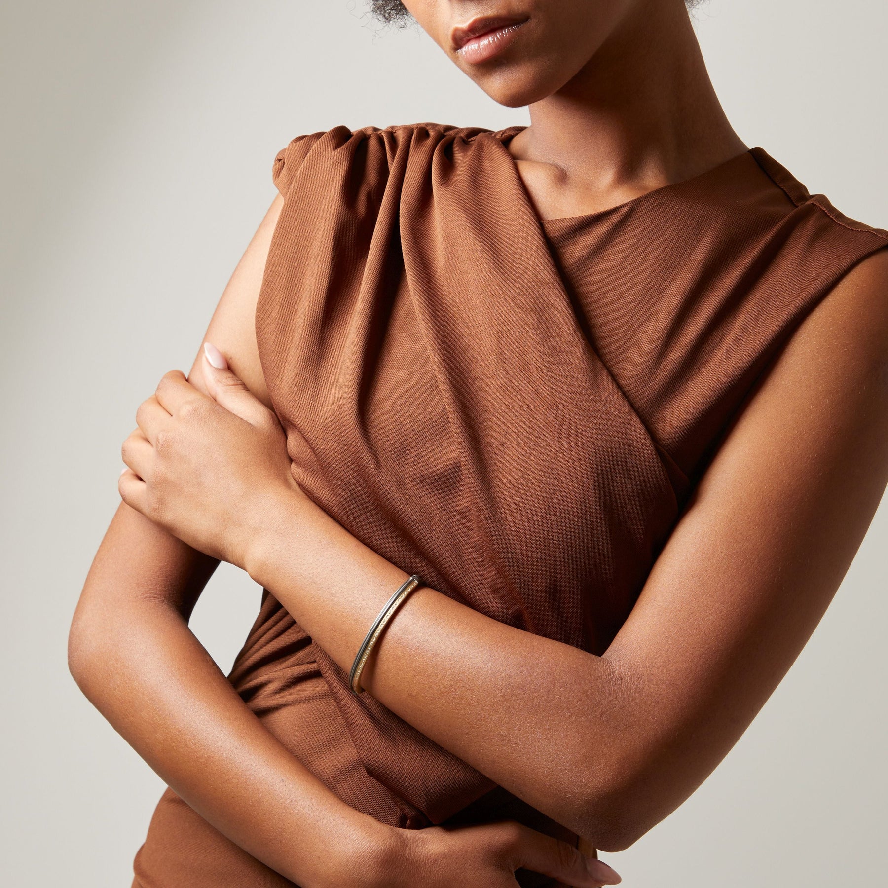 ACIES MIXED METAL SLIM CUFF