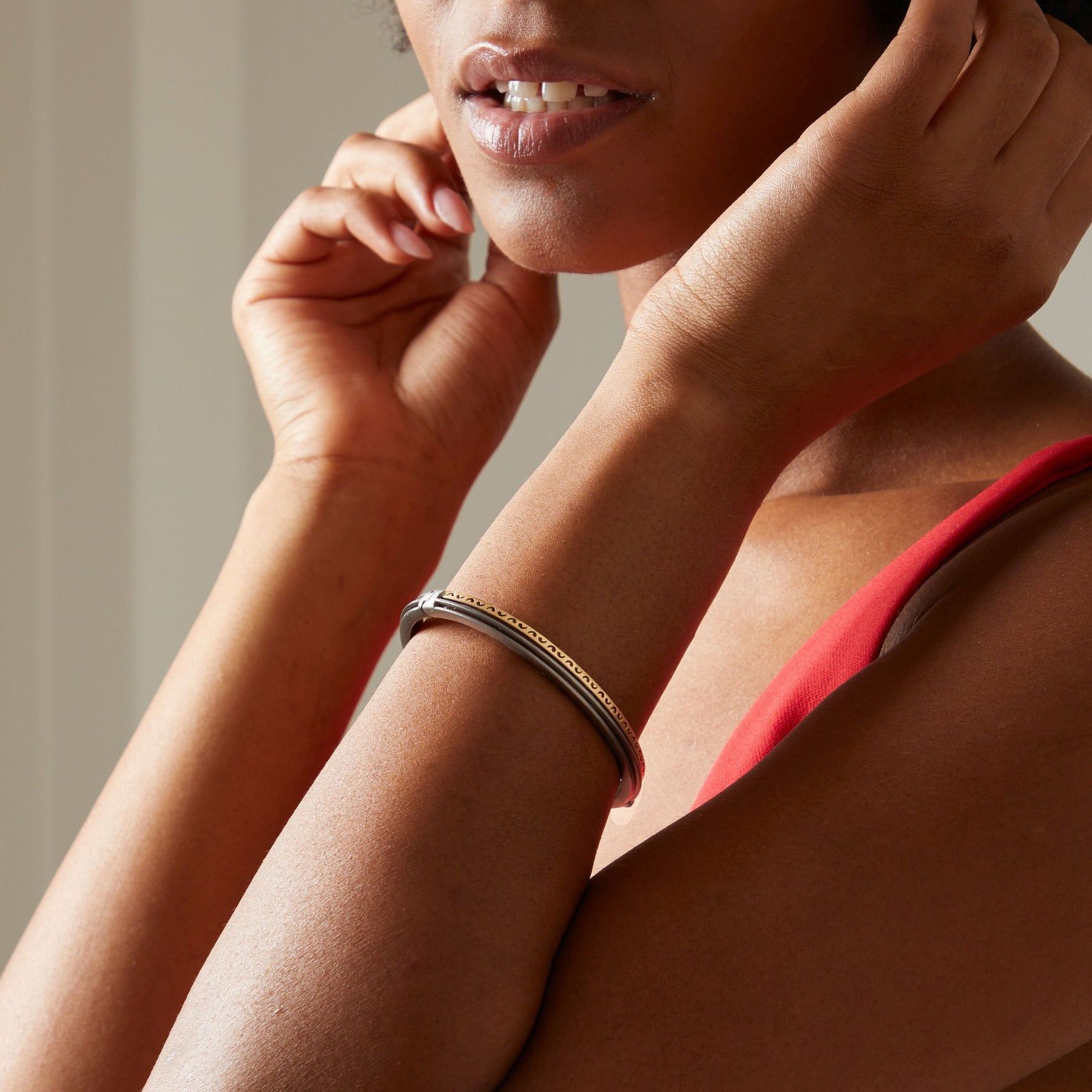 ACIES MIXED METAL SLIM CUFF