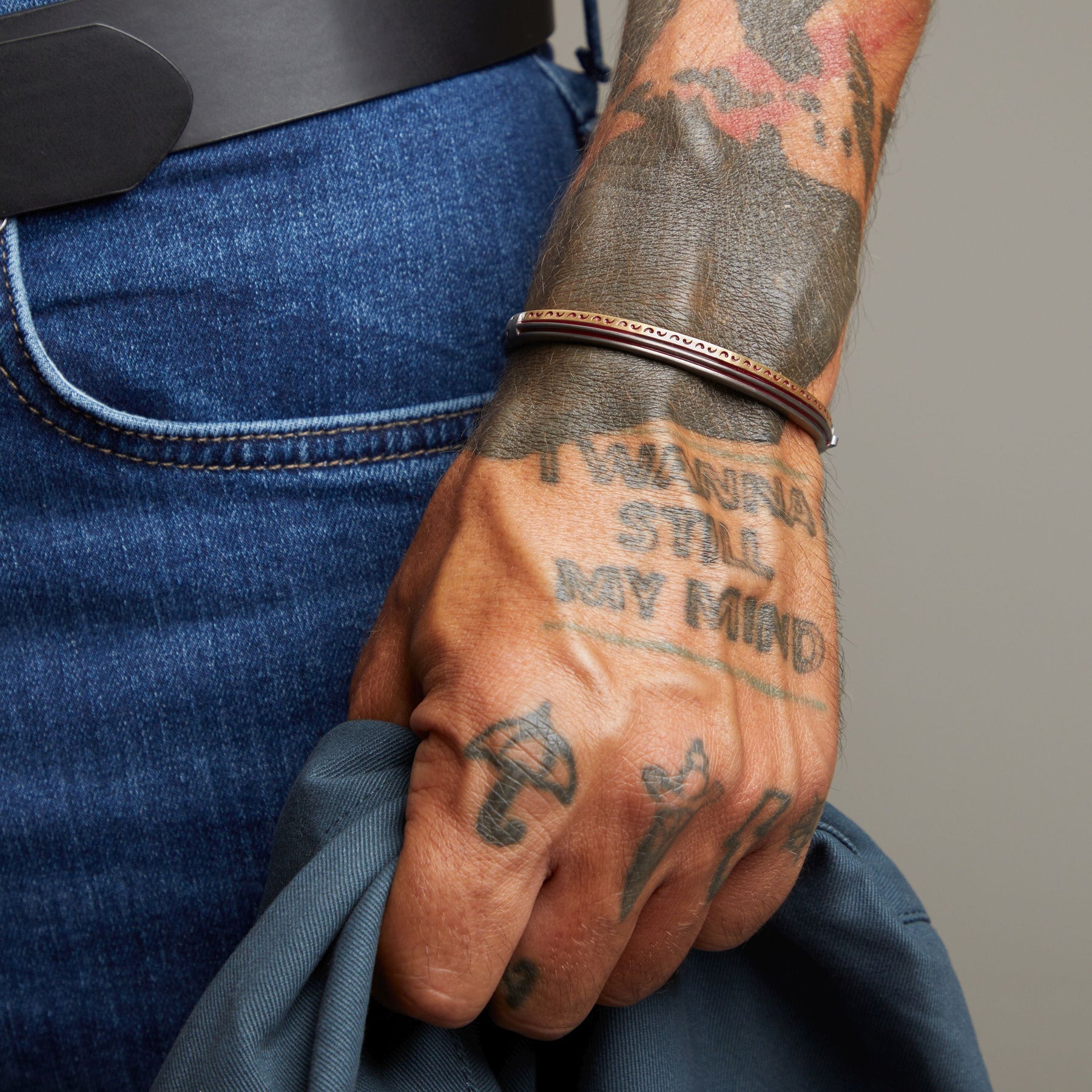 ACIES MIXED METAL SLIM CUFF