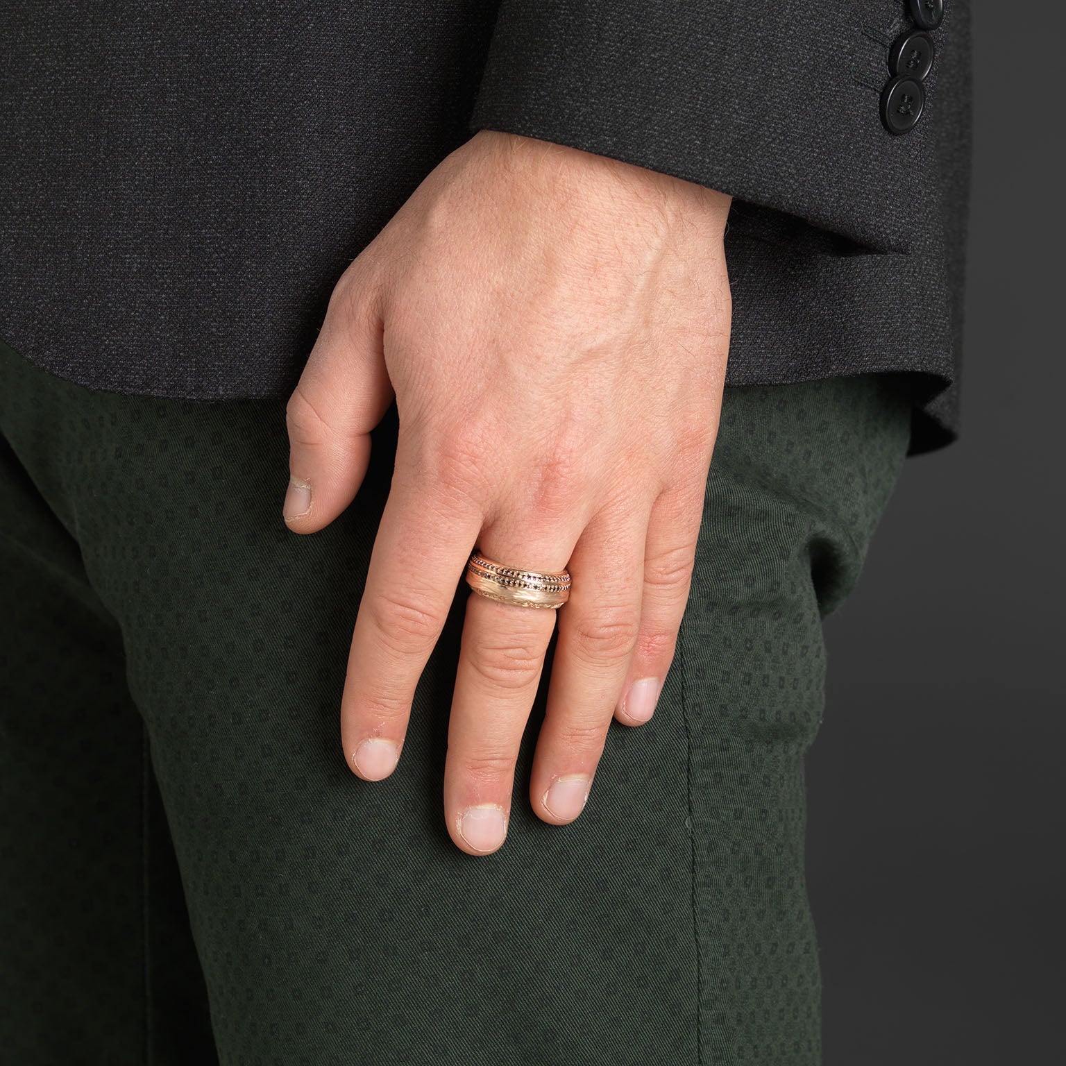 The Other Half Ring with Black Diamonds