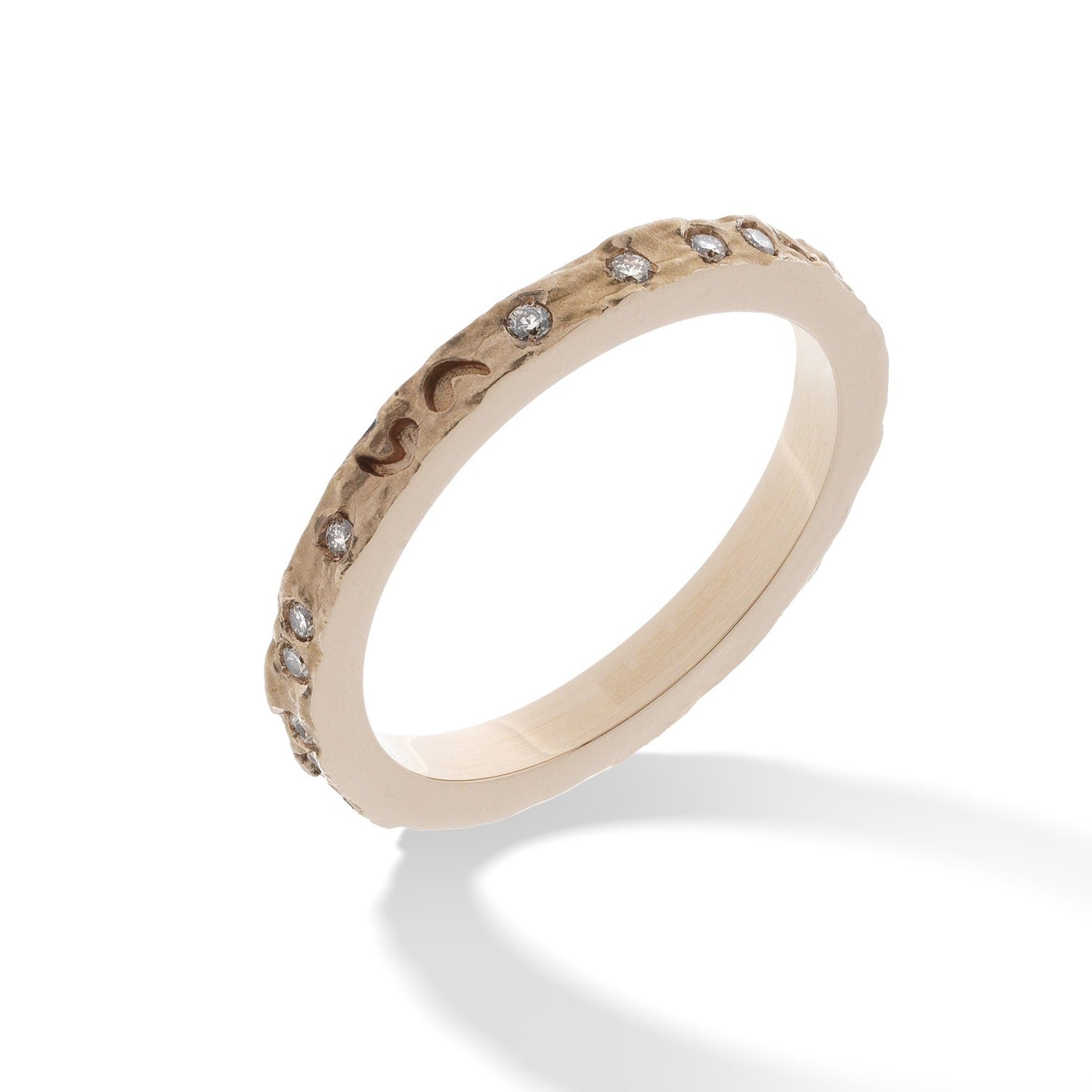 Orion Rose Gold Ring with Champagne Diamonds
