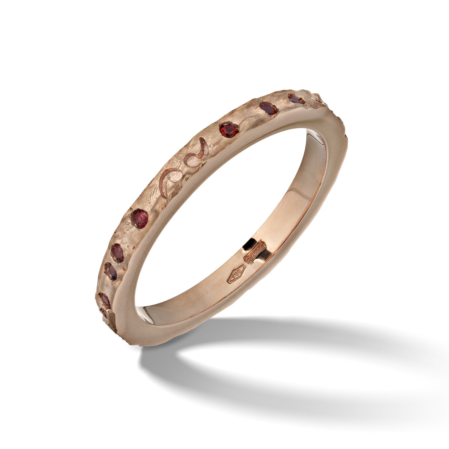 Orion Rose Gold Ring with Red Sapphires