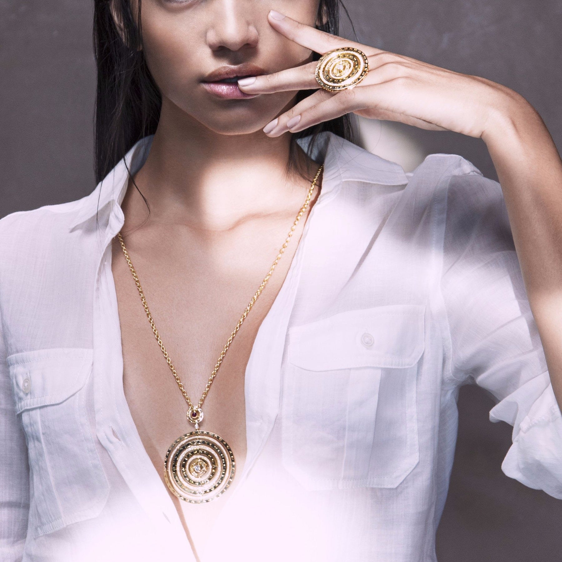 Amaia Twilight Pendant with White Diamonds