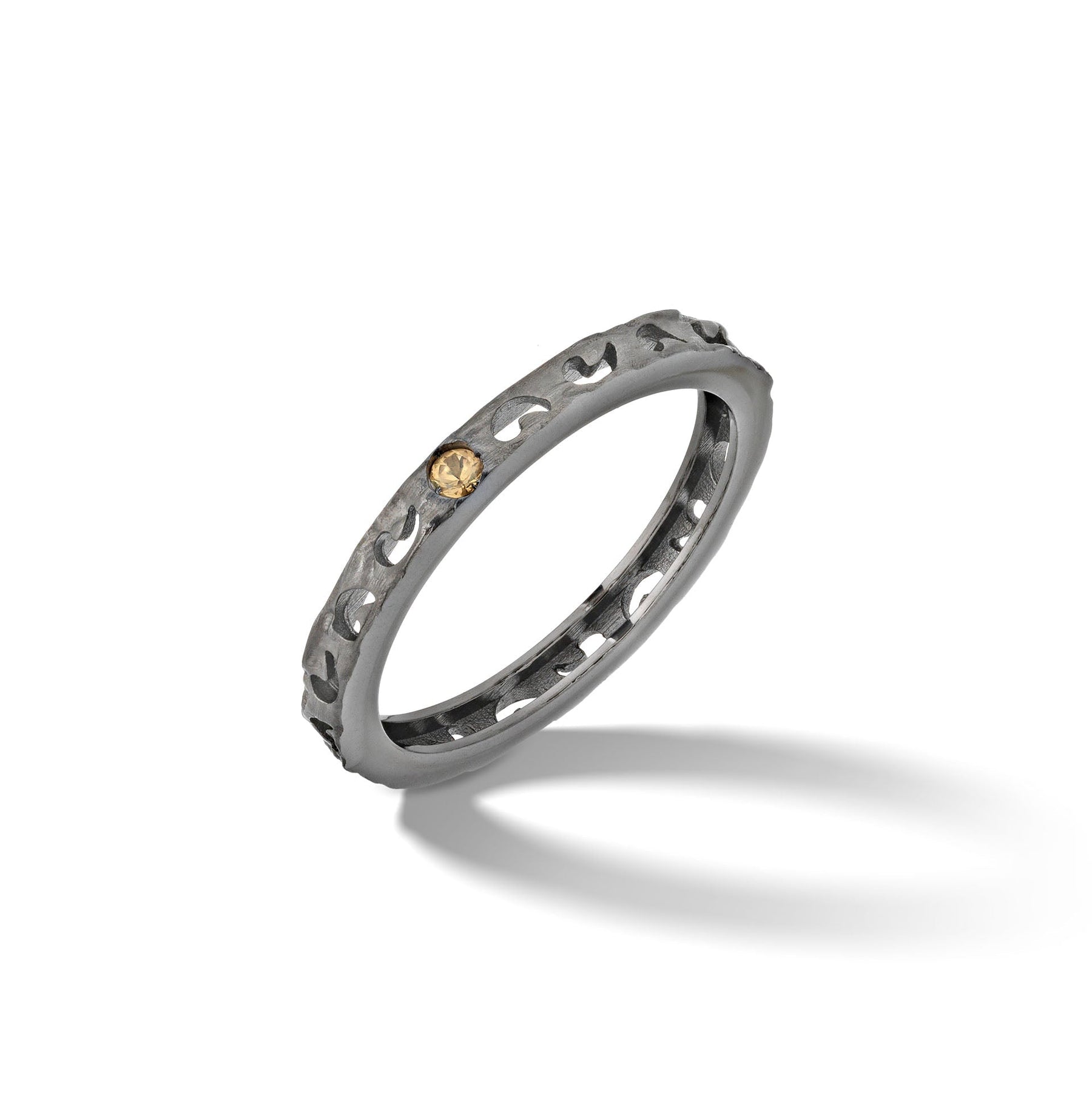 Orion Ring with Single Sapphire with Yellow Sapphire