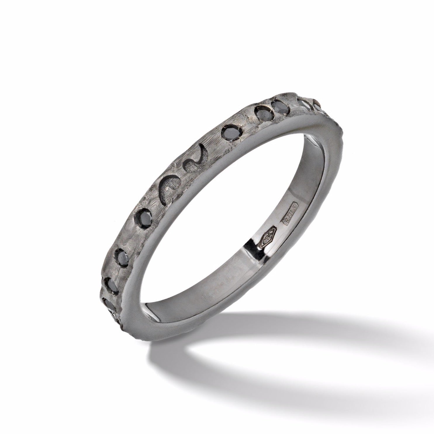 Orion Black Gold Ring with Black Diamonds