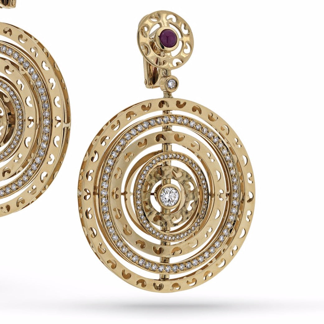 Amaia Twilight Earrings with White Diamonds