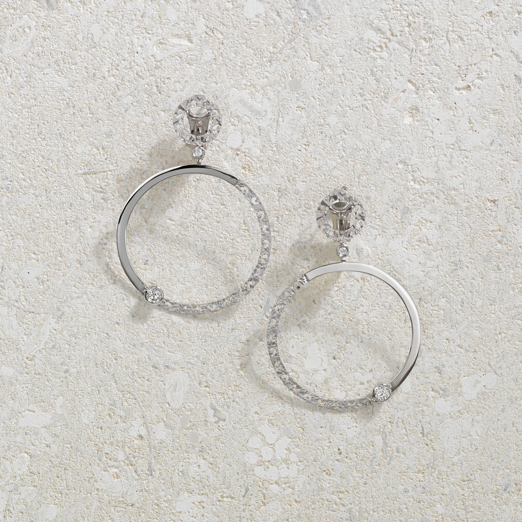 Amaia Polished and Textured Hoop Earrings