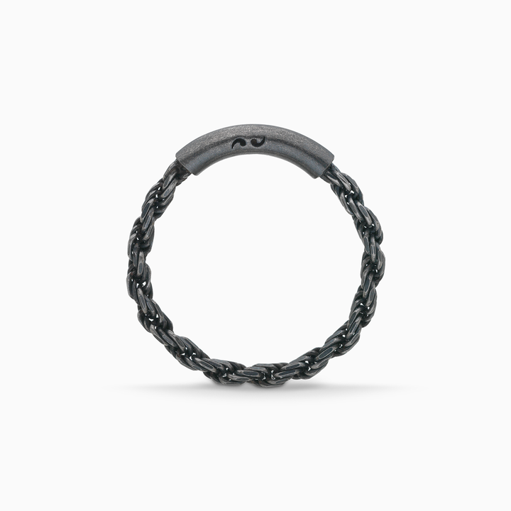 ULYSSES Cord Oxidized Ring-Straight View