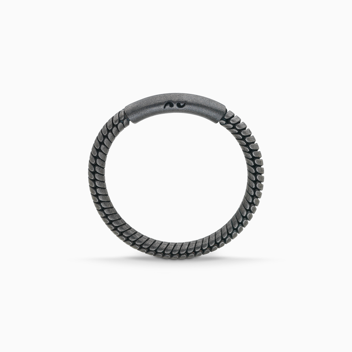 ULYSSES Classy Oxidized Ring with Timeless Appeal-Straight View