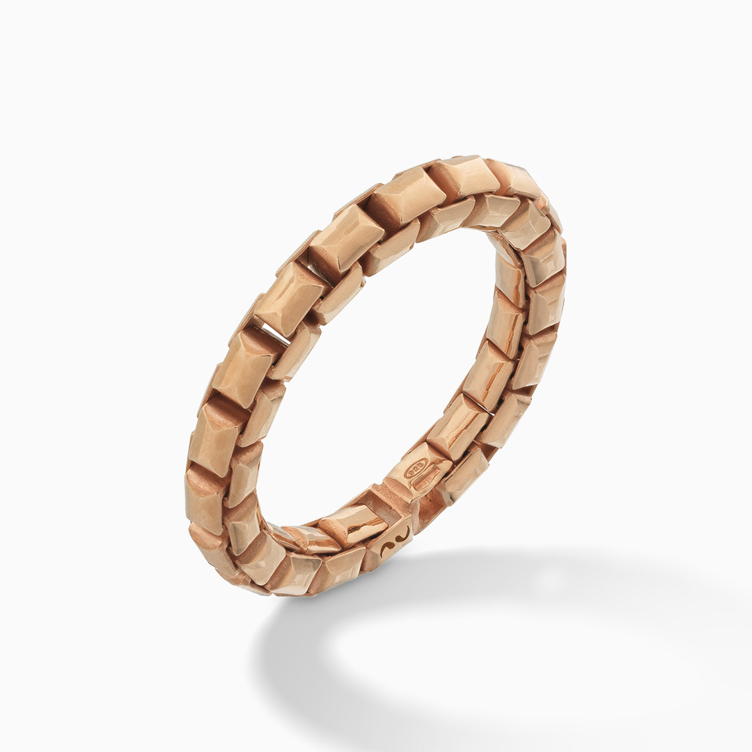 ULYSSES Tubular 18K Polished Rose Gold Vermeil Ring