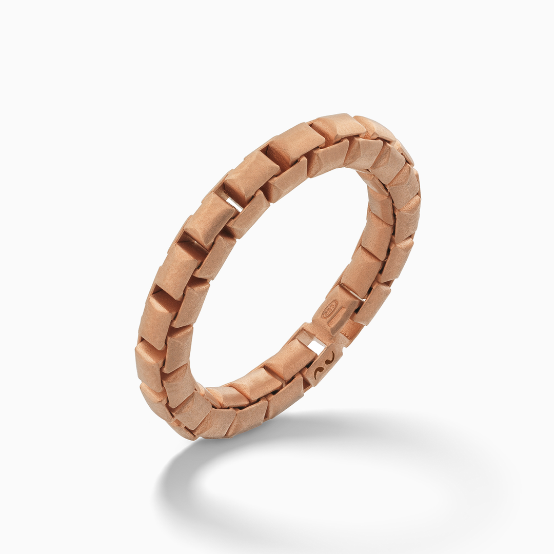 ULYSSES Tubular 18K Matte Rose Gold Vermeil Ring