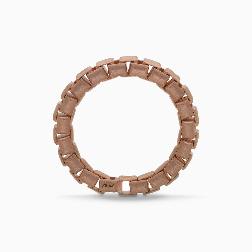 ULYSSES Tubular 18K Matte Rose Gold Vermeil Ring