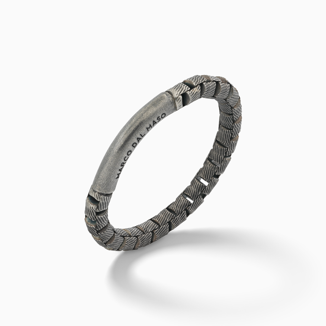 ULYSSES Carved Tubular Oxidized Ring