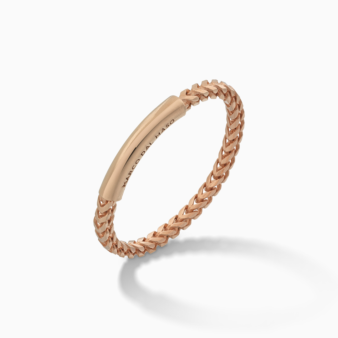 ULYSSES Chain 18K Rose Gold Vermeil Ring with Classic Elegance-Standard View