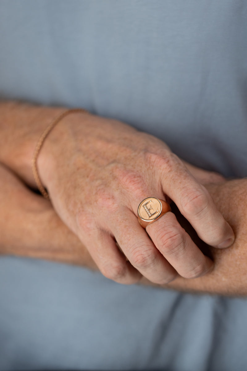 Customized Initial Signet Ring – Sorellina