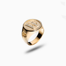 MONETA Vermeil Initial W Ring