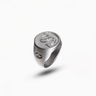 MONETA Matte Initial S Ring