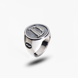 MONETA Silver Initial D Ring
