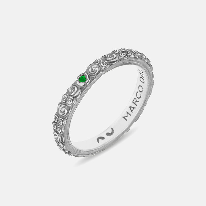 Diamonds N Roses Tsavorite Gemstone Ring-Standard View