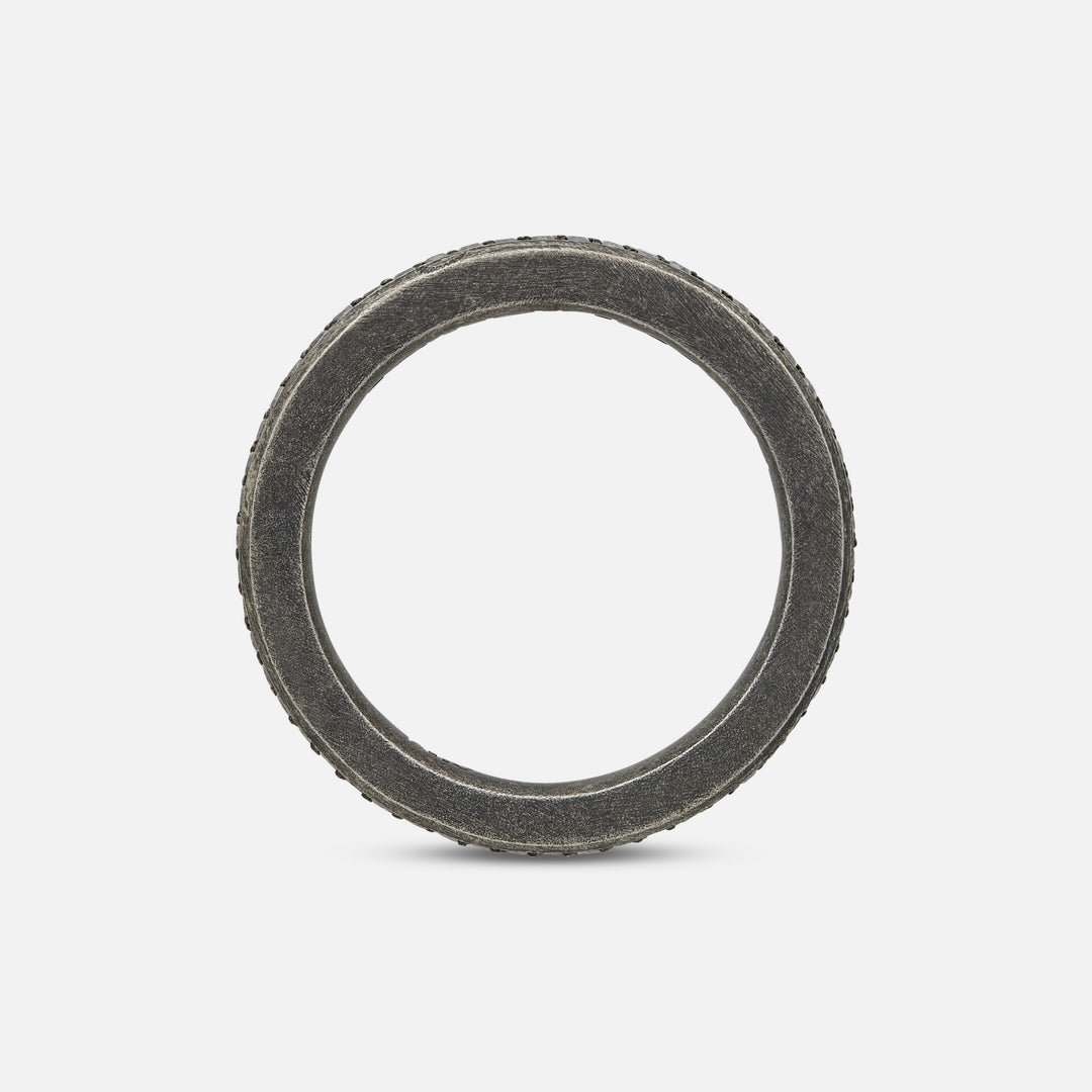 DIAMONDS'N'ROSES ETERNITY RING, Black Diamonds Side view