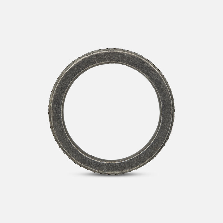 DIAMONDS'N'ROSES ETERNITY RING, Black Diamonds Side view