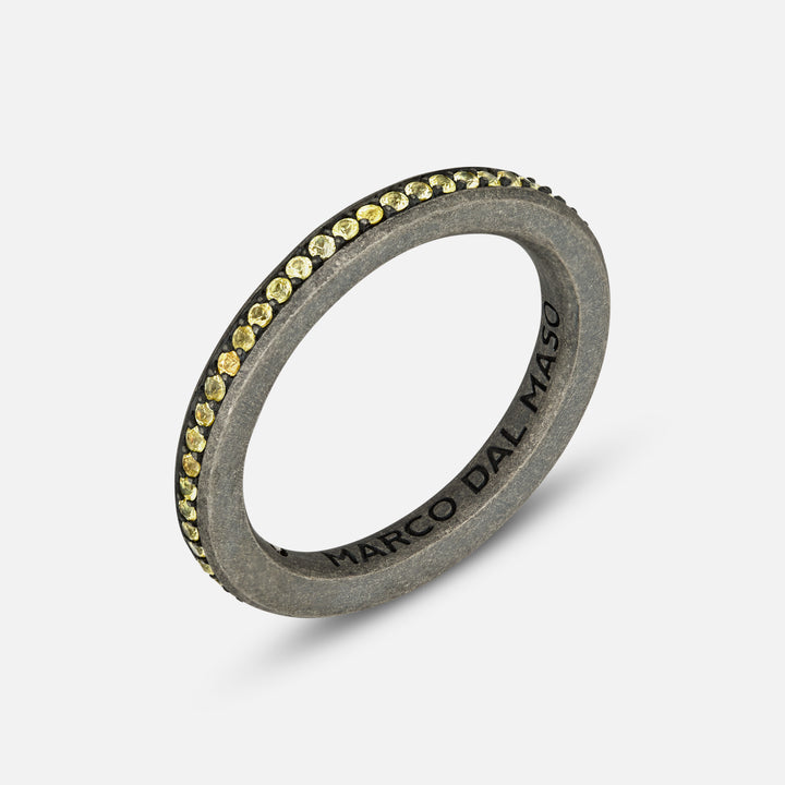 DIAMONDS'N'ROSES ETERNITY RING, Yellow Sapphires