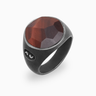 MONETA Oxidized Silver & Red Tiger Eye Signet Ring