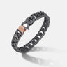FLAMING TONGUE 9MM Bracelet, Rose Gold Vermeil, Oxidized Silver, Black Diamonds
