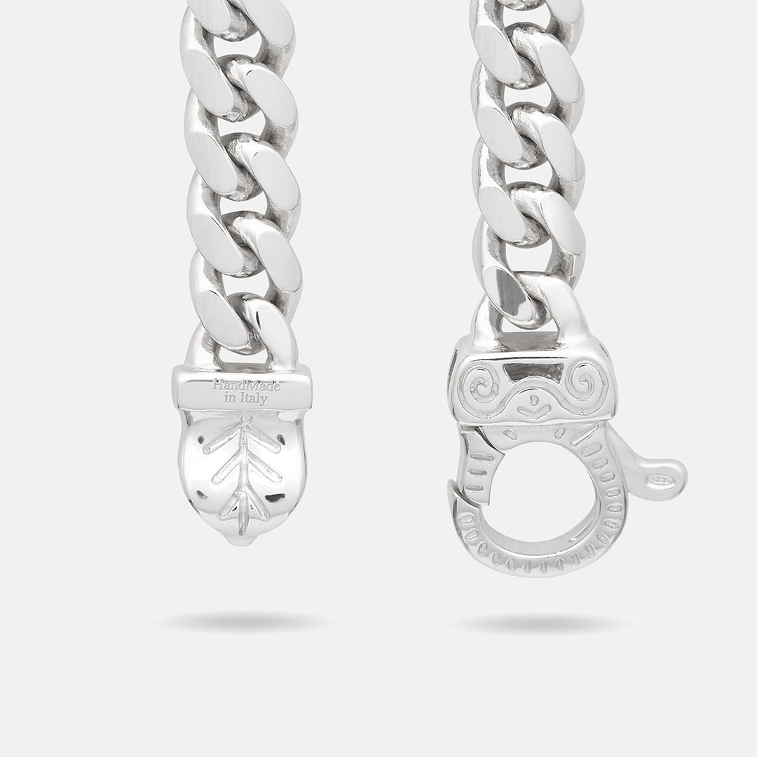 FLAMING TONGUE Polished Cuban Link Bracelet