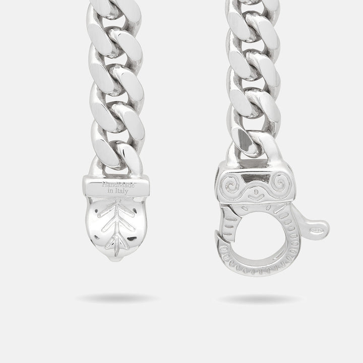 FLAMING TONGUE Polished Cuban Link Bracelet