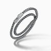 Ulysses Double Wrap Chain Bracelet, Oxidized Silver-Standard View