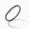 ULYSSES Single Wrap 10mm Chain Bracelet with Oxidized Silver Detail-Standard View