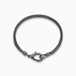 ULYSSES Burnished Silver Bracelet with Matte Chain and Polished Clasp