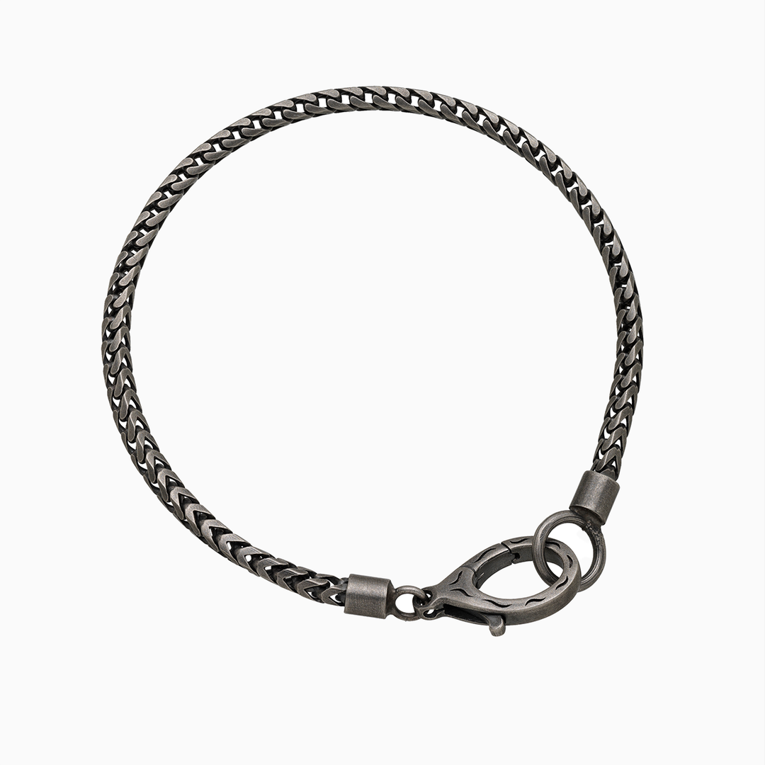 ULYSSES Mesh Bracelet with Oxidized Silver