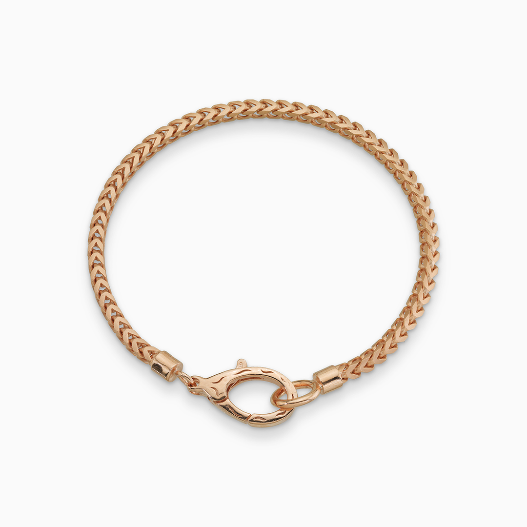 ULYSSES Mesh Bracelet with 18Kt Rose Gold Matte Vermeil