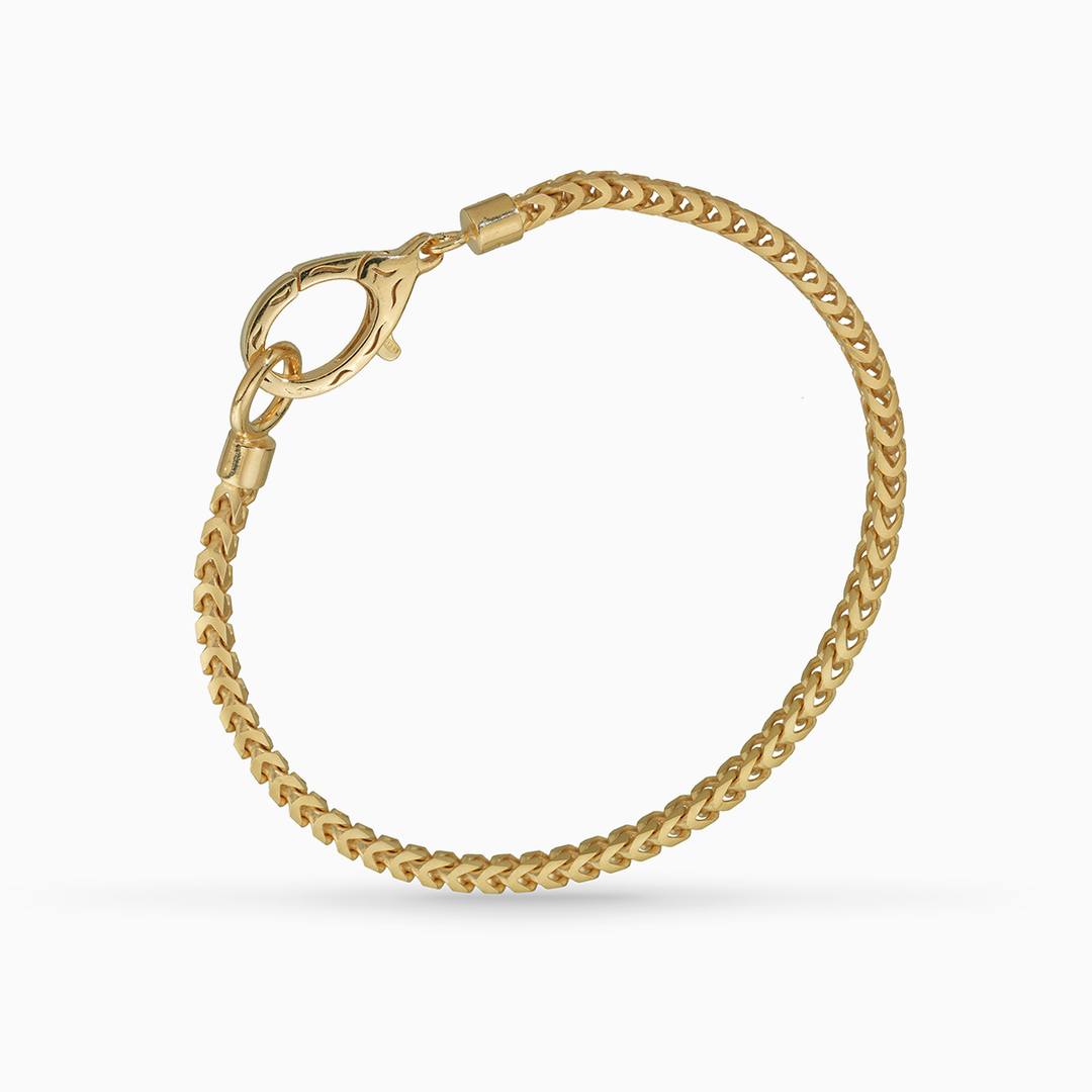 ULYSSES Mesh Bracelet with 18kt Yellow Gold Matte Vermeil