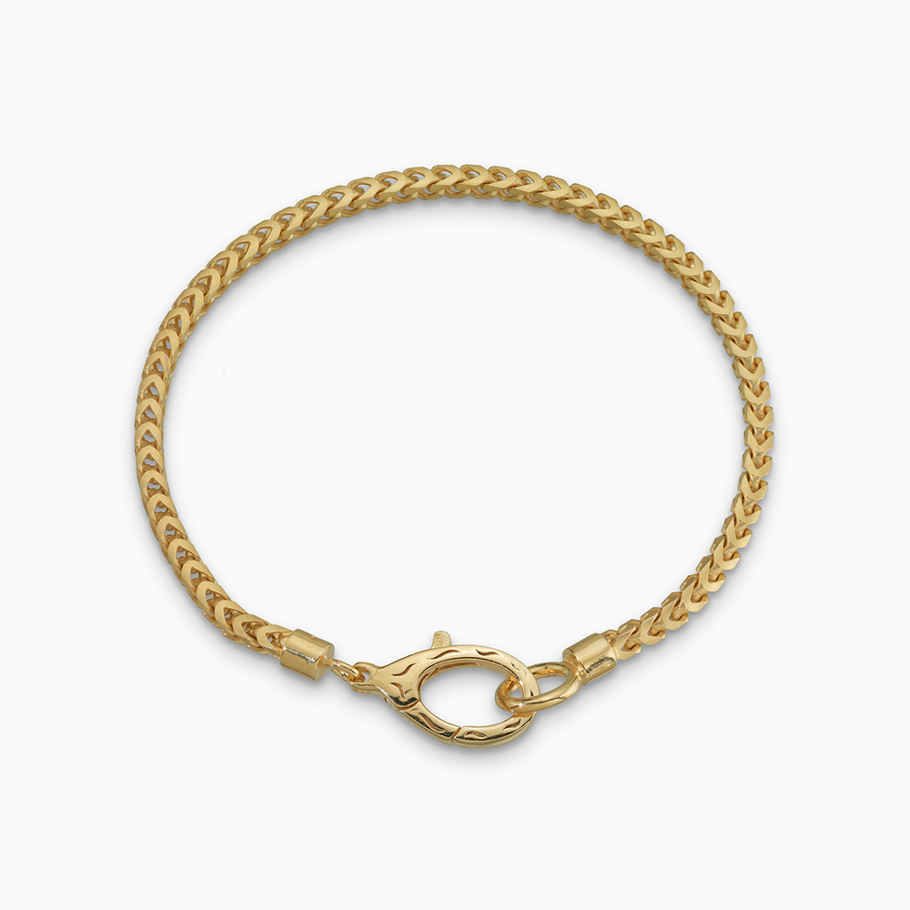 ULYSSES Mesh Bracelet with 18kt Yellow Gold Matte Vermeil