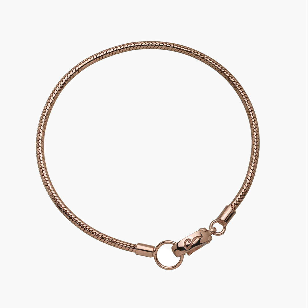 Ulysses Edles 18 Karat Roségold-Armband mit poliertem Vermeil