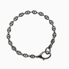 ULYSSES Marine Black Polished Silver Bracelet with Sleek Finish-Standard View