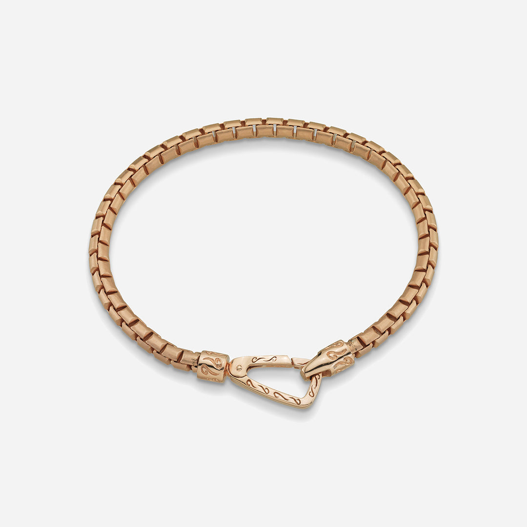 Ulysses Tubular Bracelet, Matte Rose Gold Vermeil-Standard View