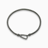 ULYSSES Carved Mini Tubular Bracelet with Burnished Silver