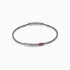 ULYSSES Cord Bracelet with Black Diamond and Red Enamel-Standard View