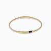 ULYSSES 18K Yellow Gold Vermeil Cord Bracelet with Black Diamond and Enamel-Standard View