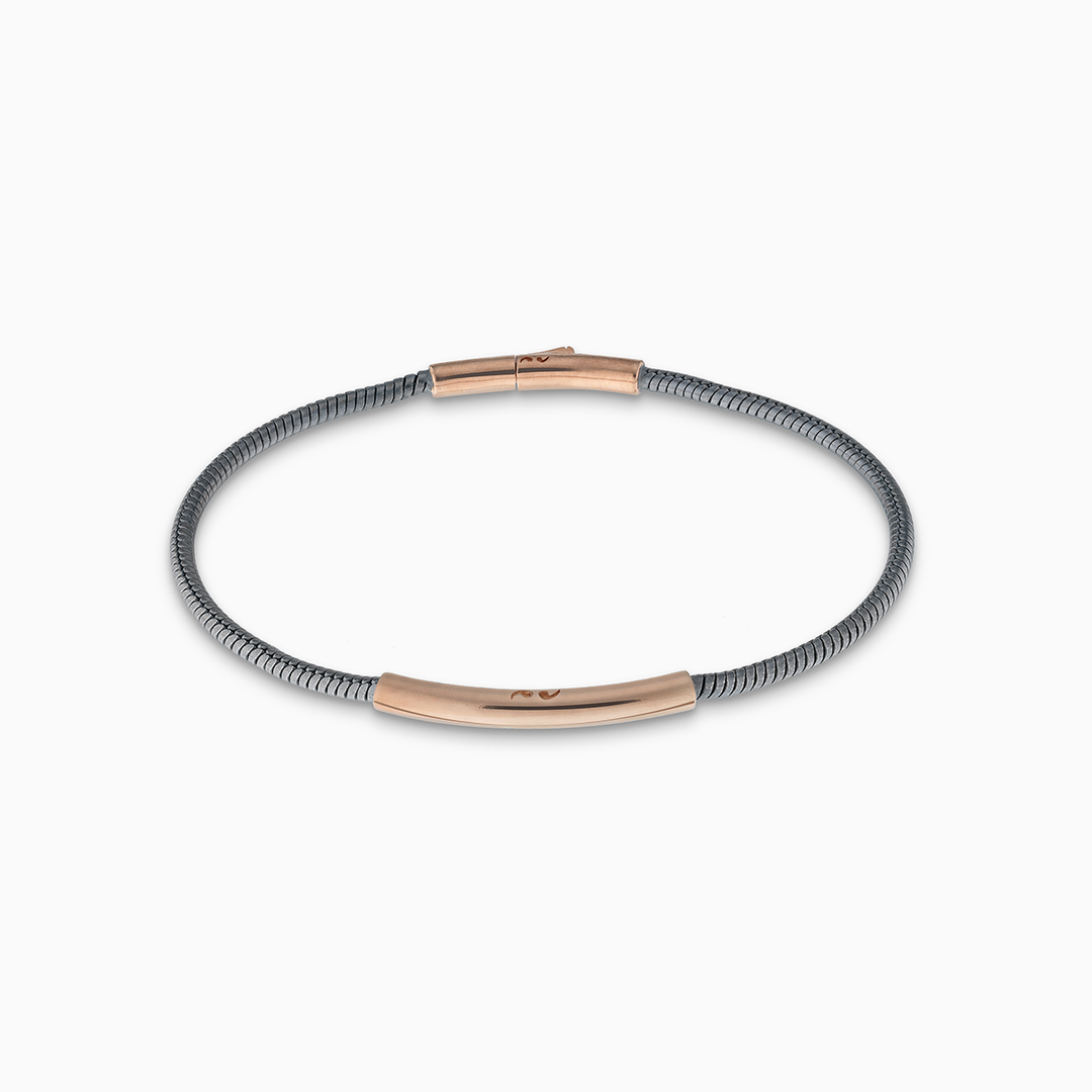 Ulysses Classy 18K Polished Rose Gold Vermeil Oxidized Bracelet-Standard View