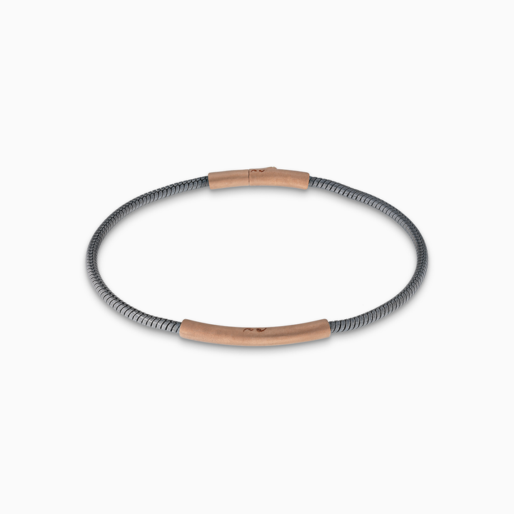 Marco Dal Maso Ulysses Classy 18K Matte Rose Gold Vermeil Oxidized Bracelet-Standard View