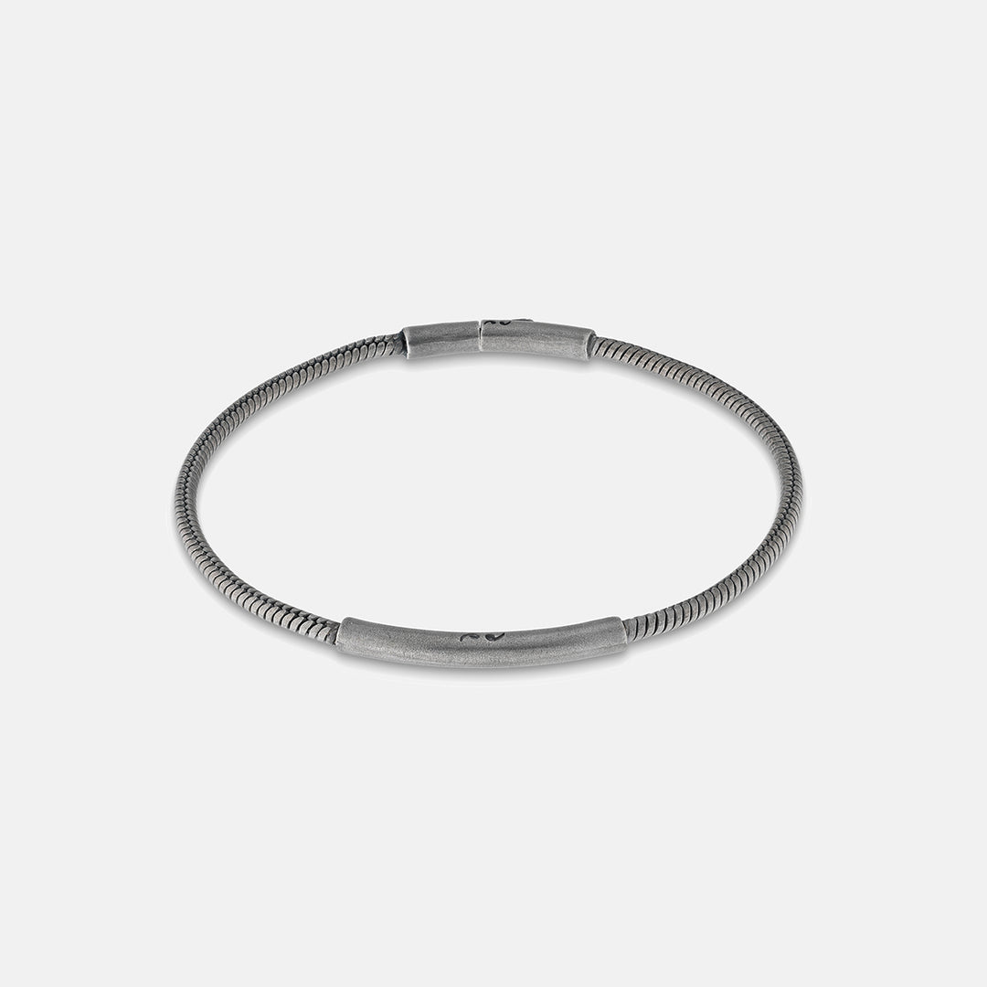 Marco Dal Maso Ulysses Classy Oxidized Bracelet Sleek Rugged Finish-Standard View