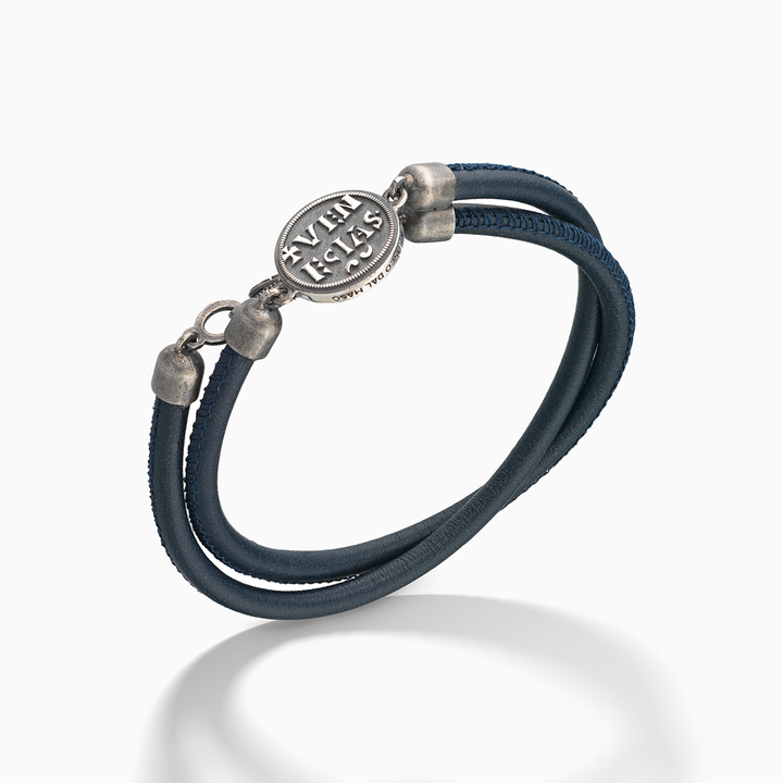 Bracciale in pelle blu MONETA