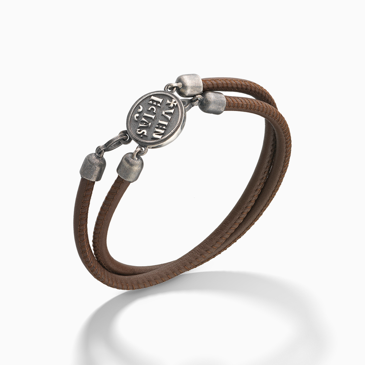 MONETA Brown Leather Bracelet