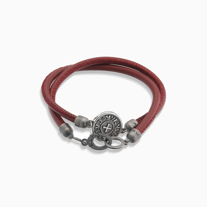 MONETA Red Leather Bracelet